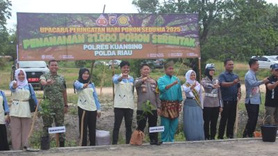 Polres Kuansing Peringati Hari Pohon Sedunia 2025, Kapolres: Wujud Nyata Komitmen Green Policing di Riau
