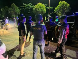 Ciptakan Situasi Aman dan Kondusif di Teluk Kuantan, Tim RAGA Polres Kuansing Gelar Patroli Malam 