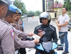 Ops Zebra LK 2025, Polres Kuansing Laksanakan Gaktiplin Pengecekan Kelengkapan Ranmor Personel