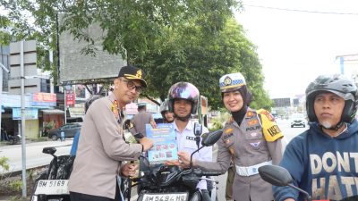 Operasi Zebra LK 2025, Polres Dumai Tingkatkan Kesadaran Keselamatan Berkendara Melalui Kampanye dan Pembagian Helm Gratis 