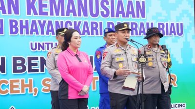 Polda Riau Kirim 6 Truk Bantuan Misi Kemanusiaan ke Aceh-Sumut dan Sumbar