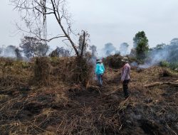 Jajaran Polsek Sungai Mandau Sigap Tangani Titik Api di Muara Bungkal, Karhutla Berhasil Dipadamkan
