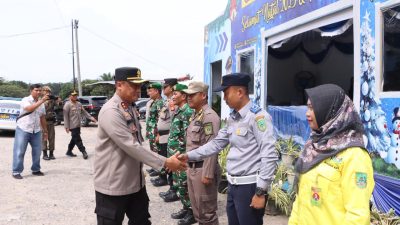 Pastikan Kesiapsiagaan Ops Lilin LK 2025, Kapolres Rohil Kunjungi Pos Terpadu Perbatasan Bagan Sinembah 