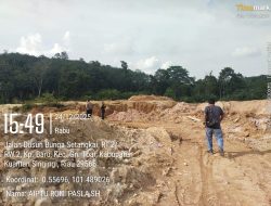 Polsek Kuantan Mudik Patroli dan Cek Lokasi Dugaan PETI di Desa Petapahan