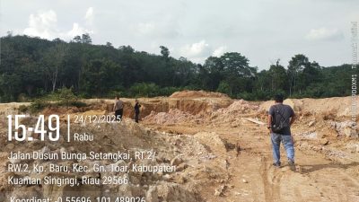 Polsek Kuantan Mudik Patroli dan Cek Lokasi Dugaan PETI di Desa Petapahan