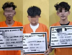 3 Pelaku Pengeroyokan di Bangkinang Kota Ditangkap Satreskrim Polres Kampar