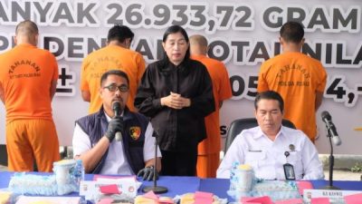 26,9 Kg Sabu Dimusnahkan Polda Riau, Jaringan Napi Pengendali Terbongkar