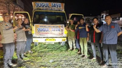 Kapolsek Kandis Lepas Pengiriman Bantuan Kemanusiaan untuk Korban Bencana Alam Sumatera