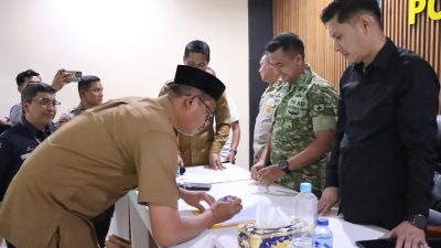 Kapolres Rohil Pimpin Pertemuan Antisipasi Aksi Demo Gerakan Rakyat Menggugat Jilid III, PT PHR Sepakati Bangun Jalan 15 KM