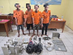 Bobol Aset PHR, 4 Pelaku Curat Diciduk Polsek Tapung