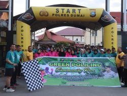 Satukan Olahraga, Kepedulian Lingkungan dan Penanaman Pohon, Polres Dumai Gelar Green Policing Runnners Bersama Community Run 