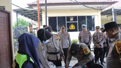 Polres Kampar Tes Urine Dadakan, Jaga Integritas Bhabinkamtibmas