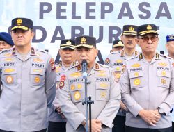 Kapolda Riau Lepas 250 Personel Satgas Bangun Jembatan Merah Putih Presisi