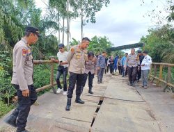 Polres Siak Gelar Doa Bersama Jelang Renovasi 2 Jembatan di Kampung Buatan I dan Kampung Rawang Air Putih