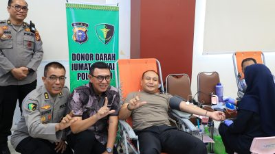 Dalam Rangka Jumat Berkah, Polda Riau Gelar Donor Darah di Aula Tribrata
