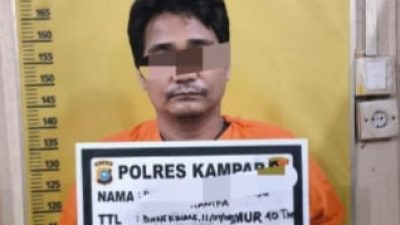 Satreskrim Polres Kampar Tangkap Residivis Kasus Curat di Desa Pulau Lawas