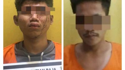 Polsek Perhentian Raja Tangkap 2 Pelaku Curat di Desa Hangtuah