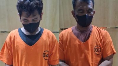 Polsek Perhentian Raja Tangkap 2 Pelaku Narkoba di Desa Hangtuah