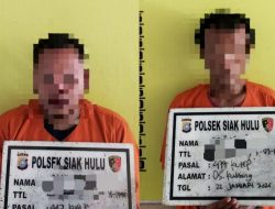 Polsek Siak Hulu Tangkap 2 Pelaku Pencurian Peralatan Tukang