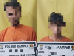 Polsek Kampar Amankan 2 Pelaku Pencurian Sawit di Desa Alam Panjang