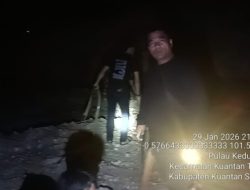 Satreskrim Polres Kuansing Ungkap Kasus PETI di Pulau Kedundung, 2 Pelaku Diamankan Beserta Alat Tambang
