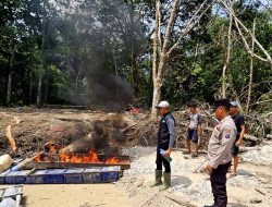 Polsek Benai dan Masyarakat Patroli Bersama Cegah PETI, Peralatan Setingkai Dimusnahkan
