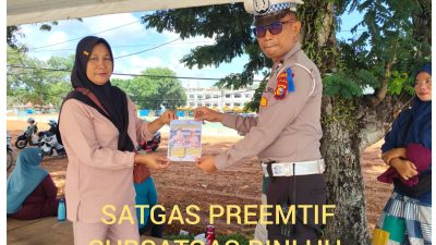 Humanis dan Edukatif, Satgas Preemtif Polres Kuansing Ajak Masyarakat Tertib Berlalu Lintas Lewat Ops Keselamatan LK 2026