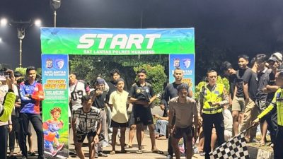 Polres Kuansing Gelar Lomba Lari 100 Meter Green Policing, Kapolres: Salurkan Energi Positif Generasi Muda