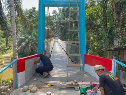 Hari ke-18, Jembatan Merah Putih Presisi di Pucuk Rantau Tuntas 100 Persen