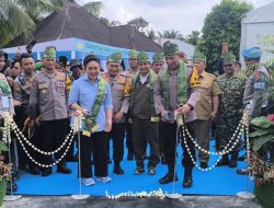 Kapolri-Titiek Soeharto Resmikan Groundbreaking 110 Jembatan Merah Putih Presisi Riau