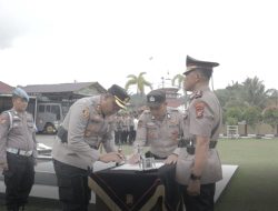 Kapolres Kampar Pimpin Sertijap Kasat Reskrim dan Tiga Kapolsek