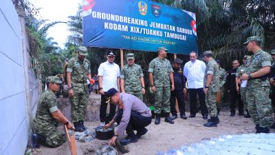 Polresta Pekanbaru Amankan Ground Breaking Jembatan Garuda Kodam XIX/TT