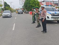 Jaga Keamanan, Polres Kuansing Gatur Lalin dan Patroli Objek Vital