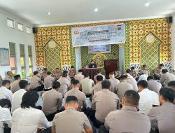 Polres Kuansing Laksanakan Ceramah Agama dan Ibadah Bersama, Perkuat Keimanan Personel