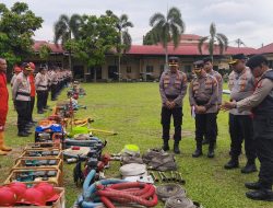 Kapolres Kampar Pimpin Apel Karhutla, 27 Unit Peralatan Siap Siaga