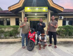 Sempat Kabur ke Sumbar, Polsek Minas Ringkus Pelaku Pencurian Motor dan HP di Dusun Batu Bosa