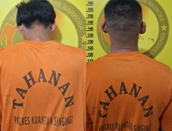 Polsek Kuantan Mudik Ungkap Peredaran Sabu di Desa Sungkai, Dua Pengedar Diamankan