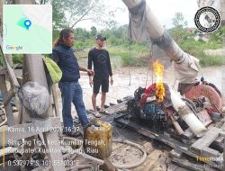Polres Kuansing Tertibkan Aktivitas PETI di Kuantan Tengah, 3 Rakit Dimusnahkan