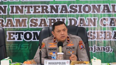Wakapolda Riau Pimpin Konferensi Pers Pengungkapan 27 Kg Sabu Jaringan Internasional di Polres Meranti