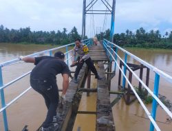 Polres Kuansing Lanjutkan Pembangunan Jembatan Merah Putih Presisi, Progres Capai 30 Persen