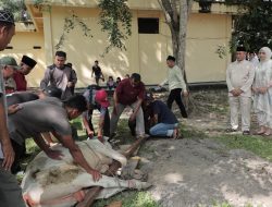 Idul Adha 1447 H, Polres Rokan Hilir Gelar Penyembelihan Hewan Qurban di Masjid Al Ikhlas