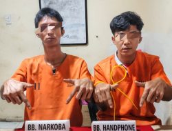 Polres Kampar Tangkap Dua Pelaku Narkoba di Depan Hotel Altha Bangkinang