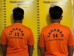 Polsek Kuantan Mudik Amankan 2 Pelaku Penyelewengan BBM Subsidi di Jalan Lintas Riau–Sumbar
