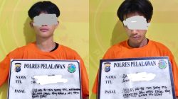 Satresnarkoba Polres Pelalawan Gerebek Pondok di Sorek Satu, 2 Pria Diamankan Bersama 10 Paket Sabu