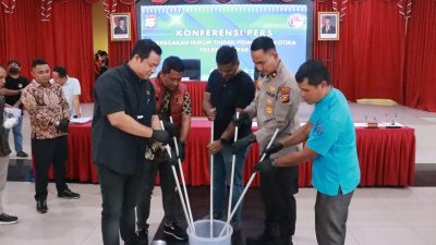 Polres Kampar Ekpos Penangkapan Narkoba 717 Gram dan Musnahkan BB Narkoba Hampir 2 KG
