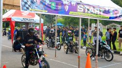 Tekan Aksi Bali, Polres Siak Bersama Drag Bike Gelar Latihan di Sirkuit Non Permanen Panglima Gimbam