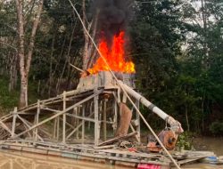 Polsek Kuantan Tengah Tertibkan 14 Unit PETI di Desa Munsalo Kopah, Kapolsek Tegaskan Komitmen Jaga Kelestarian Lingkungan