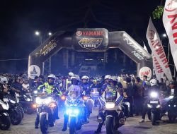 Kapolresta Pekanbaru Turut Meriahkan Night Ride HUT Kota Pekanbaru ke-242, Kegiatan Berlangsung Aman dan Kondusif