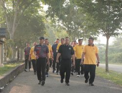 Semangat Bhayangkara Ke-80, Polres Rohil Pererat Kebersamaan Melalui Olahraga Bersama dan Baksos