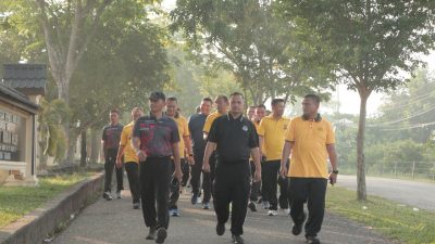 Semangat Bhayangkara Ke-80, Polres Rohil Pererat Kebersamaan Melalui Olahraga Bersama dan Baksos